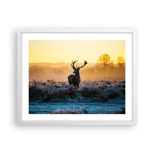 Póster en marco blanco - Coronado en sus propios dominios - 50x40 cm