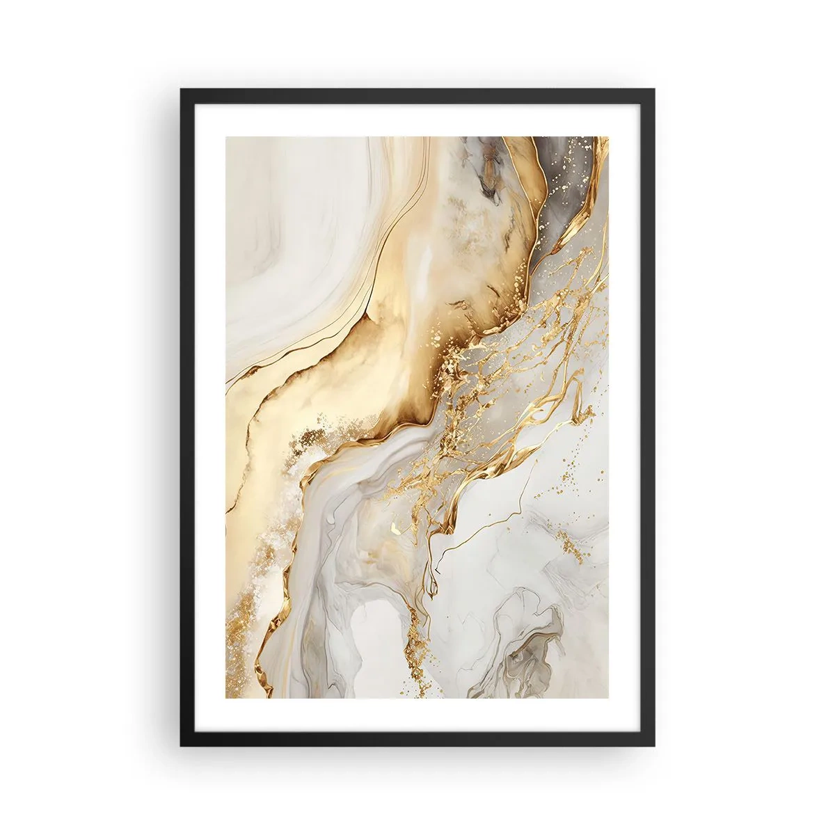 Póster en marco negro - Abstracción: belleza y bondad - 50x70 cm