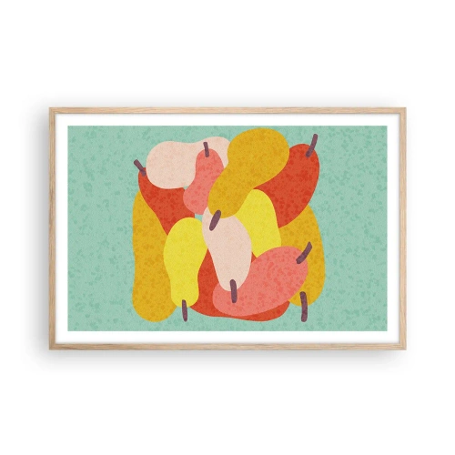 Póster en marco roble claro - Saborear el sol del verano - 91x61 cm