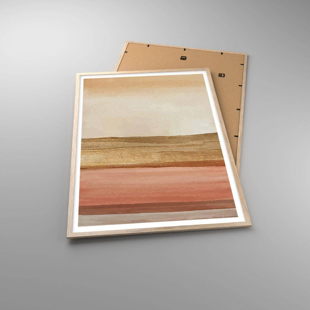 Póster en marco roble claro - Composición vertical - 70x100 cm