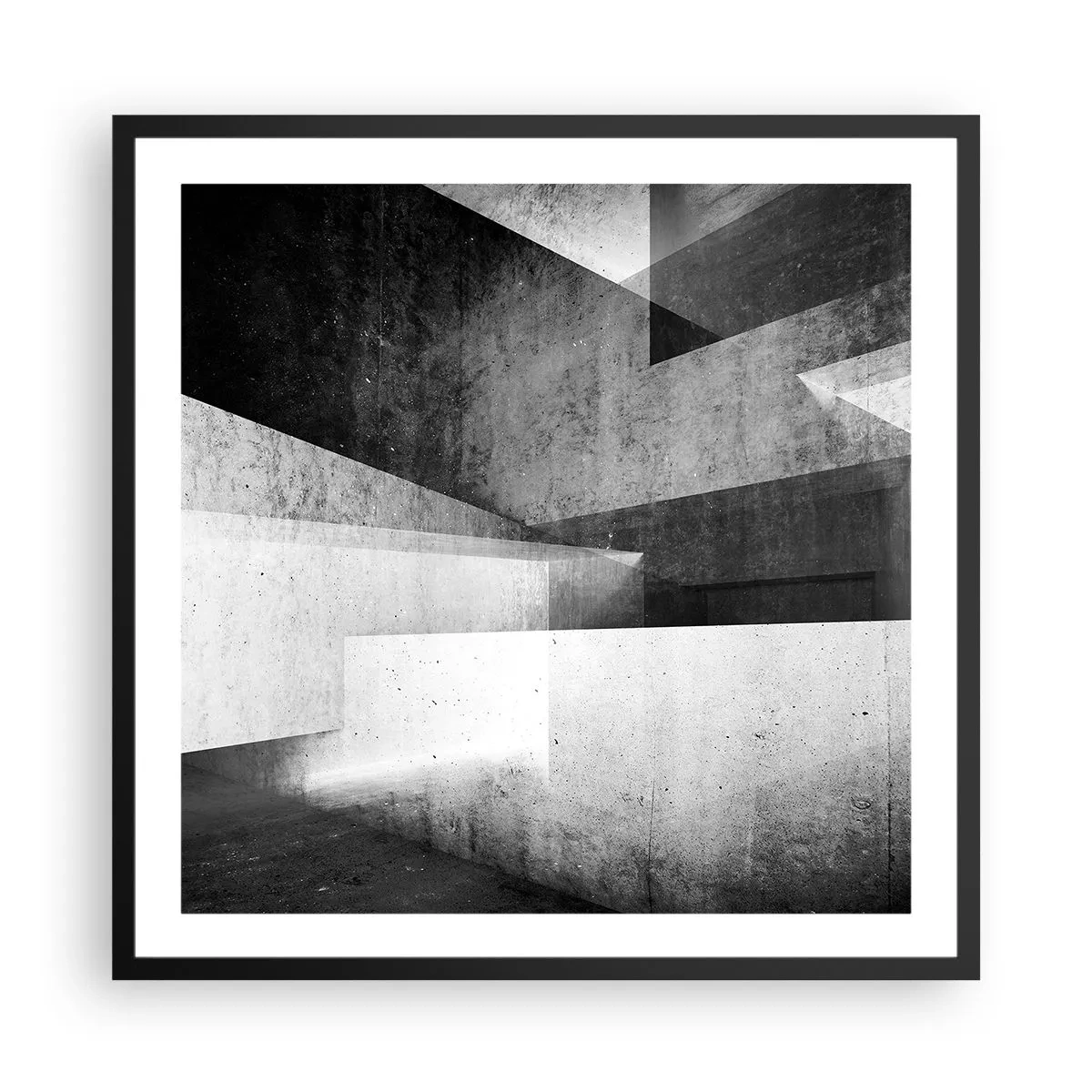 Póster en marco negro - La estructura del espacio - 60x60 cm