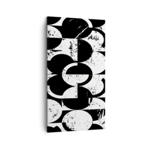 Cuadro sobre lienzo - Impresión de Imagen - El blanco es blanco y el negro es negro - 45x80 cm