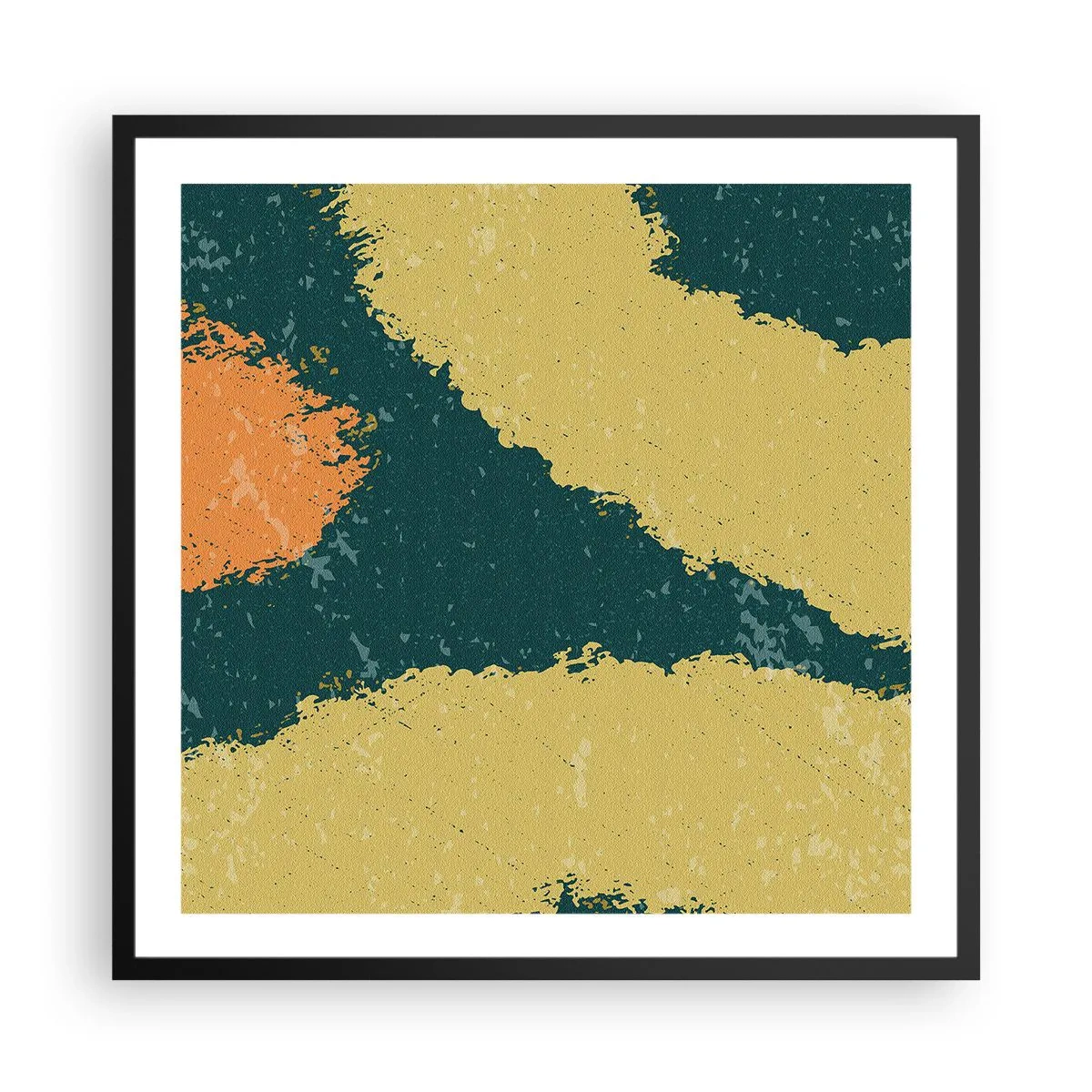 Póster en marco negro - Abstracción - a cámara lenta - 60x60 cm