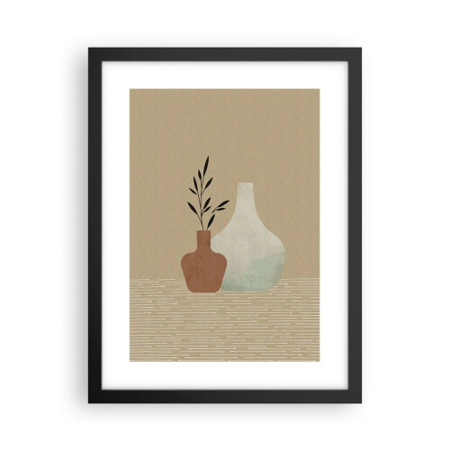 Póster en marco negro - Jarrón y su idea - 30x40 cm
