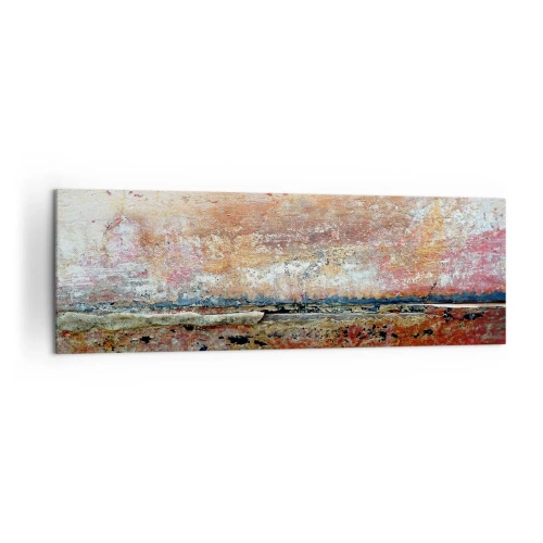 Cuadro sobre lienzo - Impresión de Imagen - Una composición abstracta inspirada en el mar y la naturaleza. - 160x50cm - Tal vez sea el mar - Decoración de pared moderna para salón y dormitorio ARTTOR