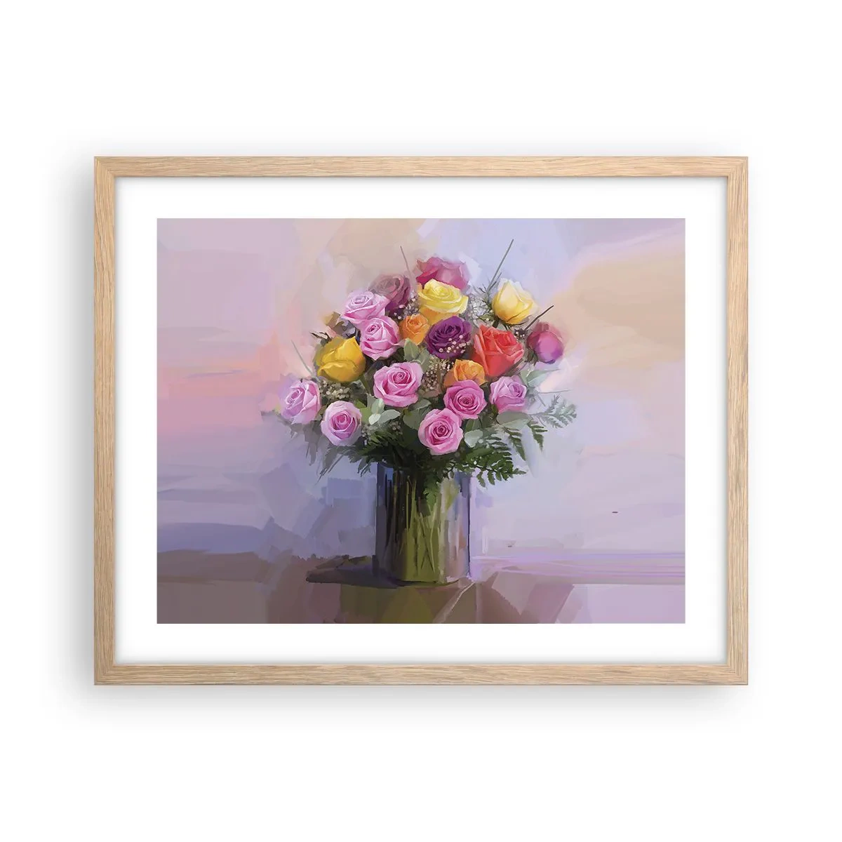 Póster en marco roble claro - Belleza inmortalizada - 50x40 cm