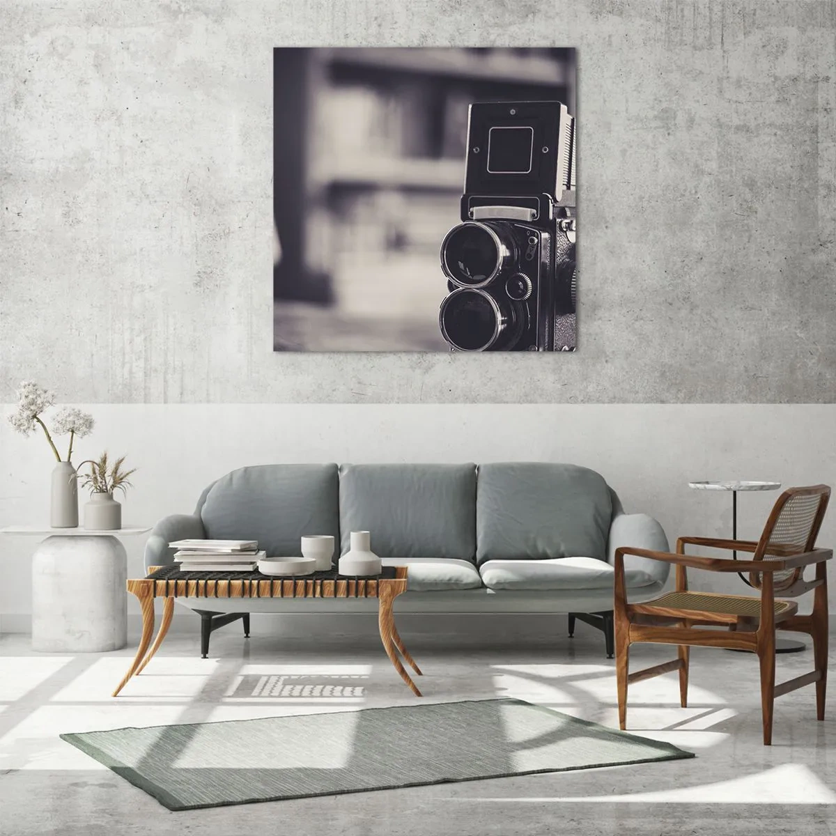 Cuadro sobre vidrio - Impresiones sobre Vidrio - La magia de la fotografía antigua - 60x60 cm