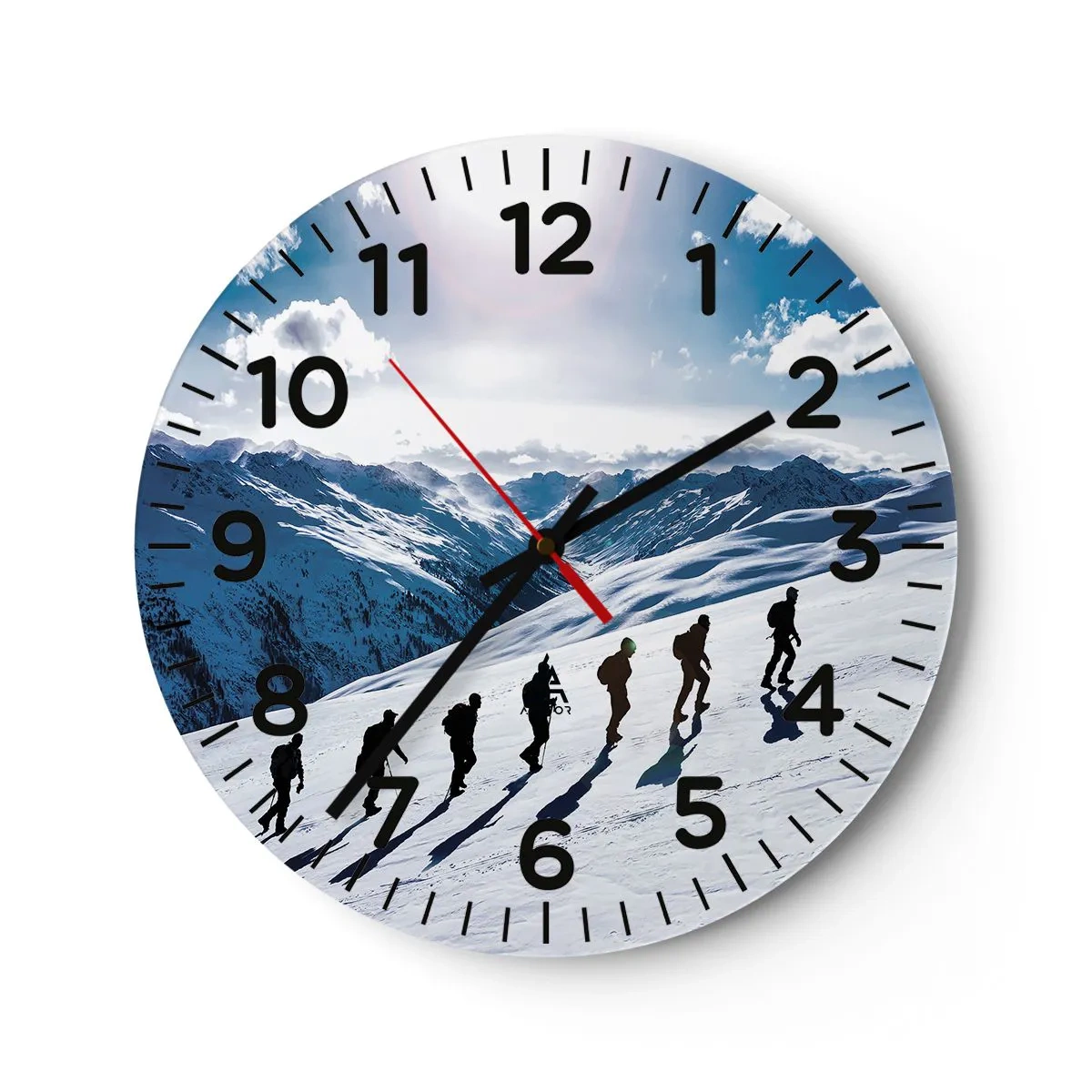 Reloj de pared - Reloj de vidrio - Equipo de conquistadores - 30x30 cm