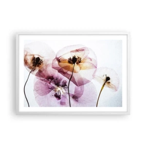 Póster en marco blanco - Cuerpo de flor - 70x50 cm