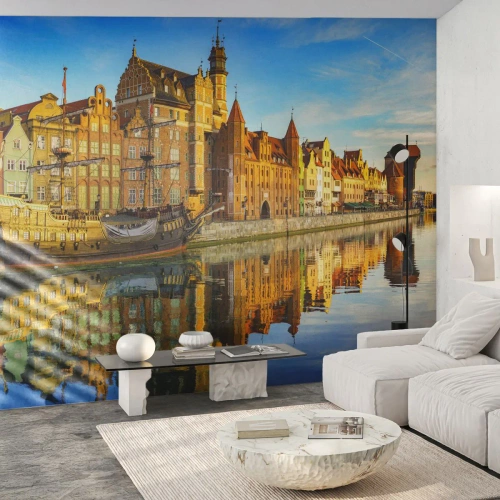 Fotomural Autadhesivo Deluxe Sticker - Un espejo del pasado - Ciudad, Gdansk, Arquitectura - 150x105 cm