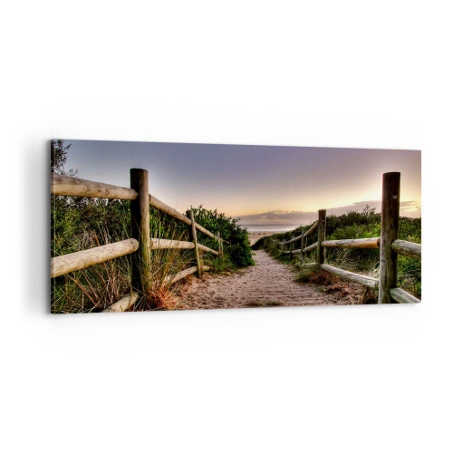 Cuadro sobre lienzo - Impresión de Imagen - Objetivo a la vista - 100x40 cm