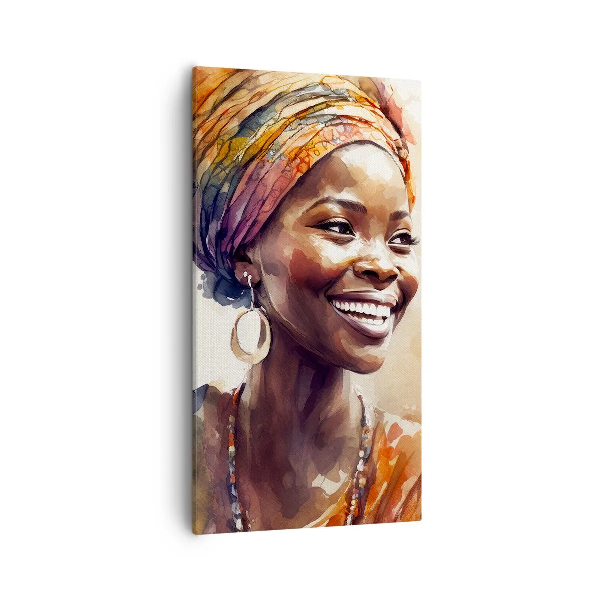 Cuadro sobre lienzo - Impresión de Imagen - Reina africana - 55x100 cm