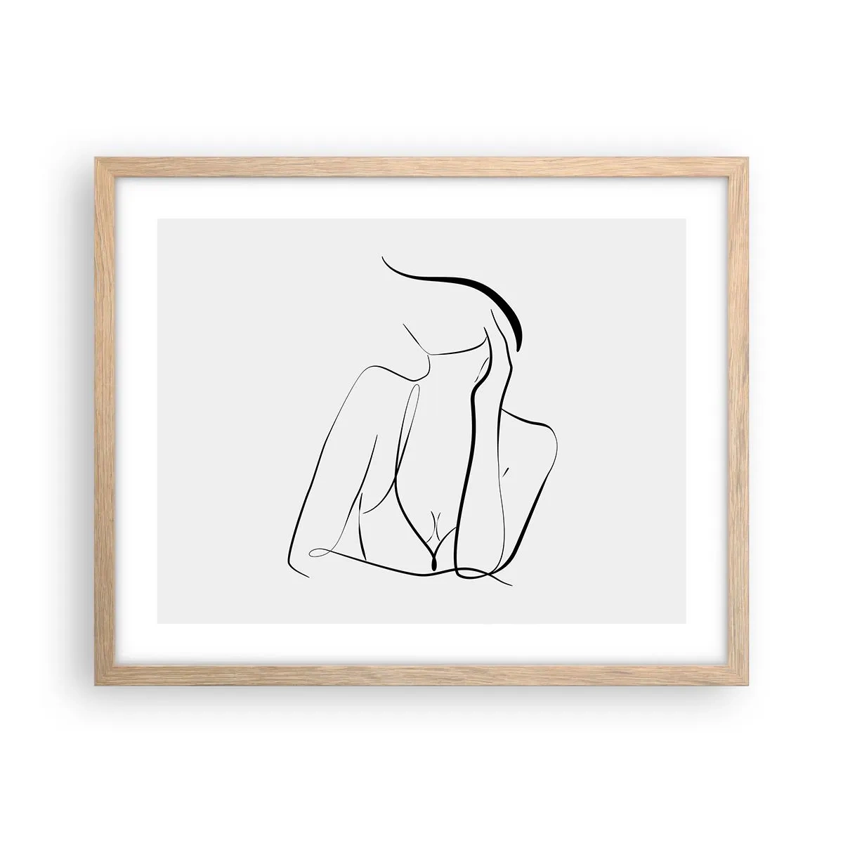 Póster en marco roble claro - En la ola de sueños - 50x40 cm