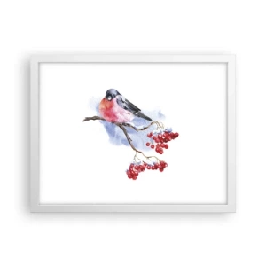 Póster en marco blanco - Invierno en color - 40x30 cm