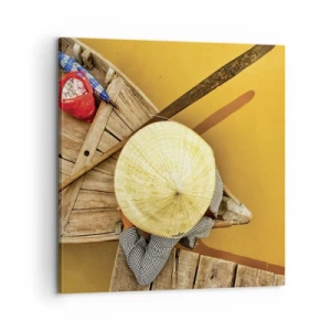 Cuadro sobre lienzo - Impresión de Imagen - La vida en el río amarillo - 60x60 cm