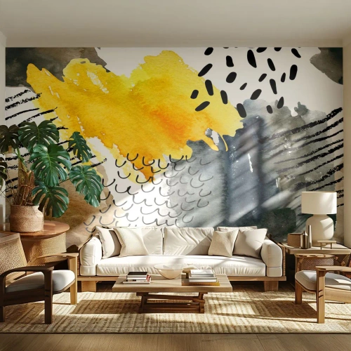 Fotomural Autadhesivo Deluxe Sticker - Reunión de los elementos - Abstracción, Pedazo, Arte Moderno - 350x256 cm