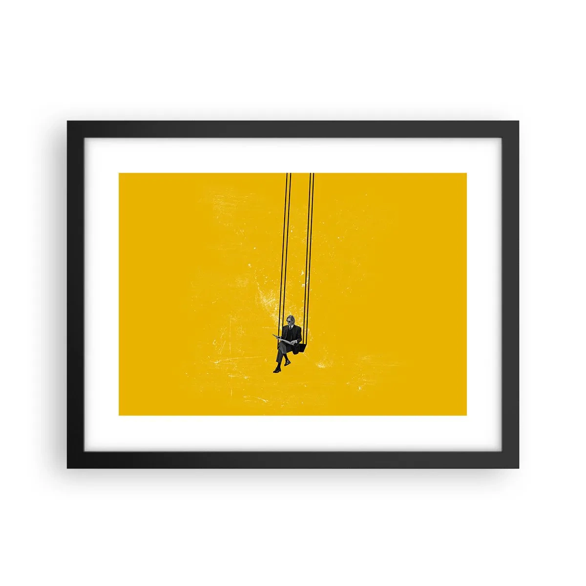 Póster en marco negro - Un día como cualquier otro - 40x30 cm