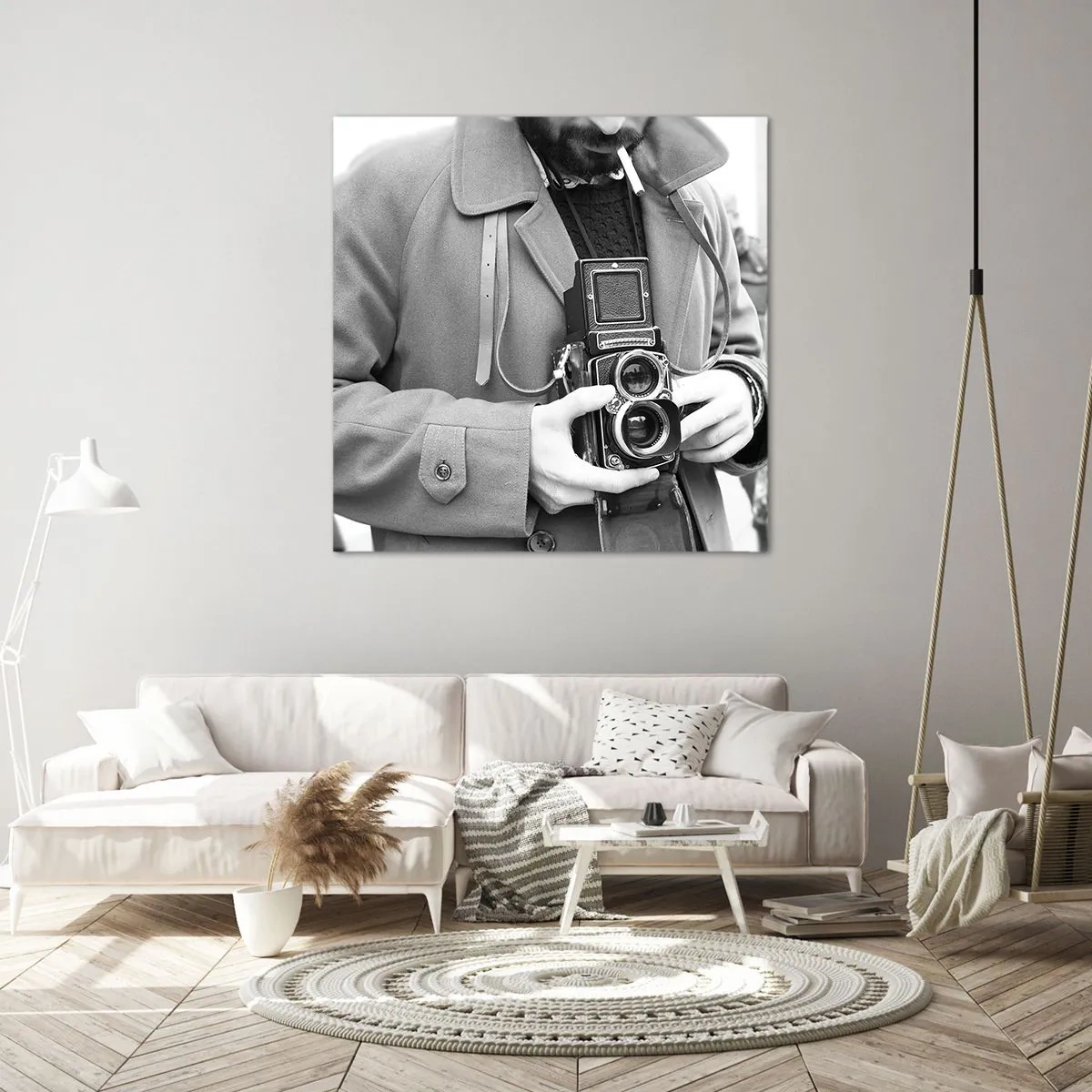 Cuadro sobre lienzo - Impresión de Imagen - En estilo retro - 50x50 cm