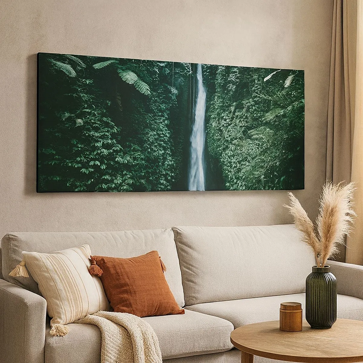 Cuadro sobre lienzo - Impresión de Imagen - Balneario tropical - 100x40 cm