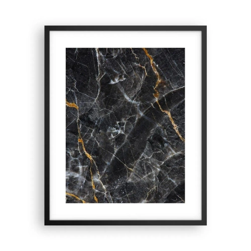 Póster en marco negro - La vida interior de la piedra - 40x50 cm