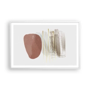 Póster en marco blanco - Una columnata abstracta - 91x61 cm