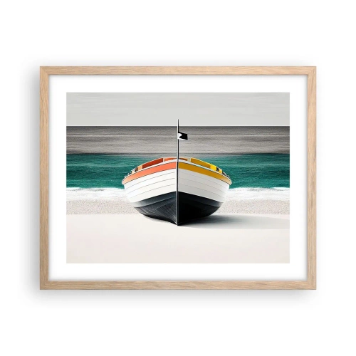 Póster en marco roble claro - En su lugar exacto - 50x40 cm