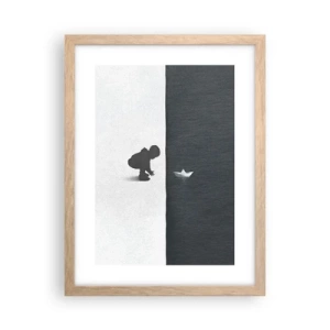 Póster en marco roble claro - Una gran expedición náutica - 30x40 cm