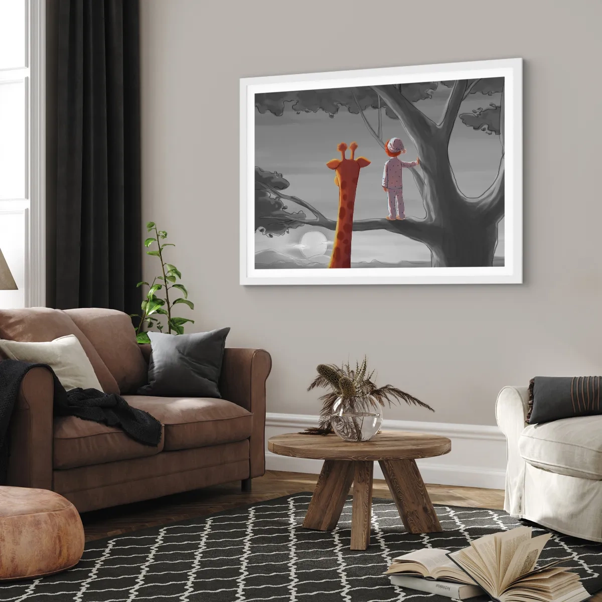 Póster en marco blanco - ¿Está sucediendo de verdad? - 100x70 cm