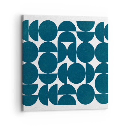 Cuadro sobre lienzo - Impresión de Imagen - Círculos y semicírculos - 70x70 cm