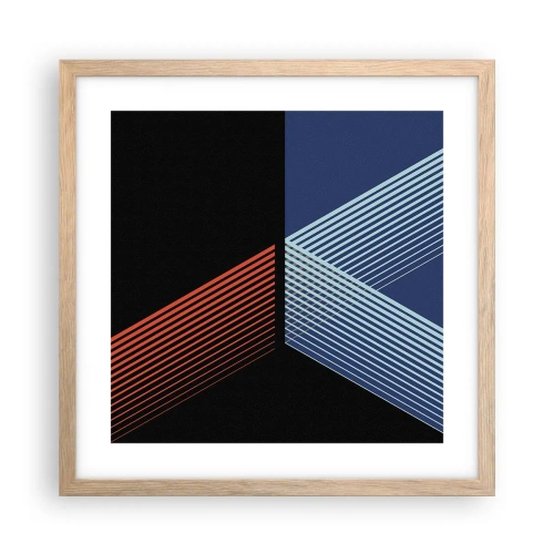 Póster en marco roble claro - La rectitud - 40x40 cm
