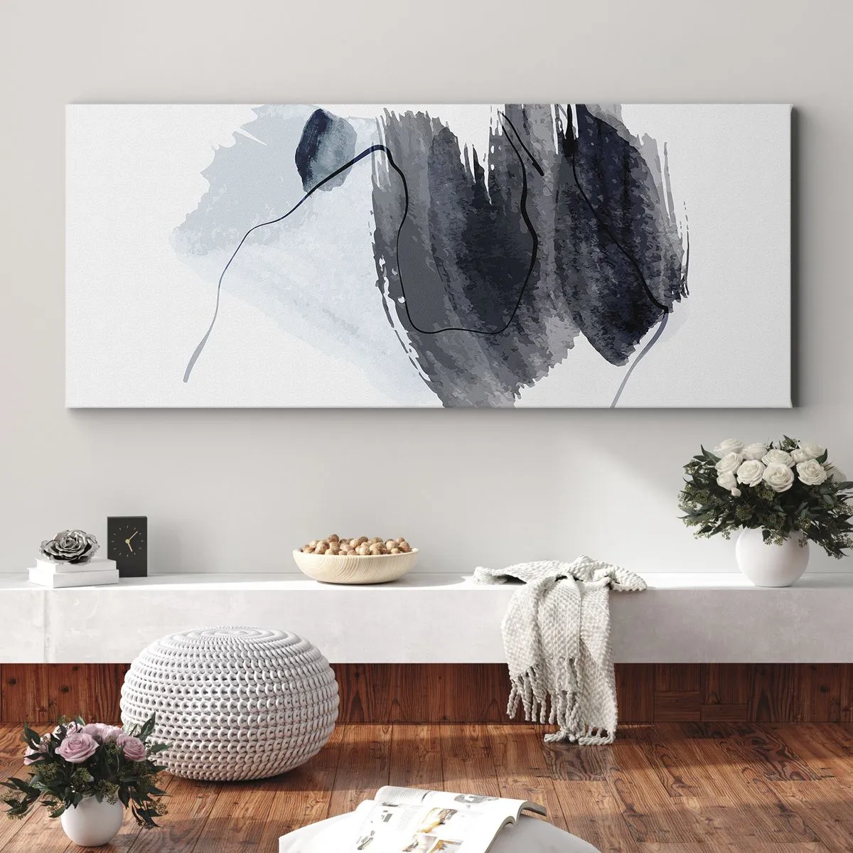 Cuadro sobre lienzo - Impresión de Imagen - Intensidad y movimiento - 100x40 cm