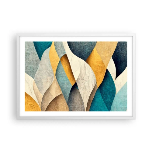 Póster en marco blanco - Ritmo y ondulación - 70x50 cm