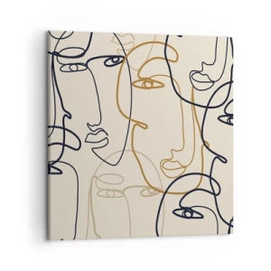 Cuadro sobre lienzo - Impresión de Imagen - Retrato multiplicado - 50x50 cm