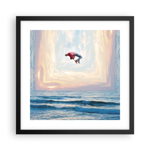 Póster en marco negro - A otra dimensión - 40x40 cm