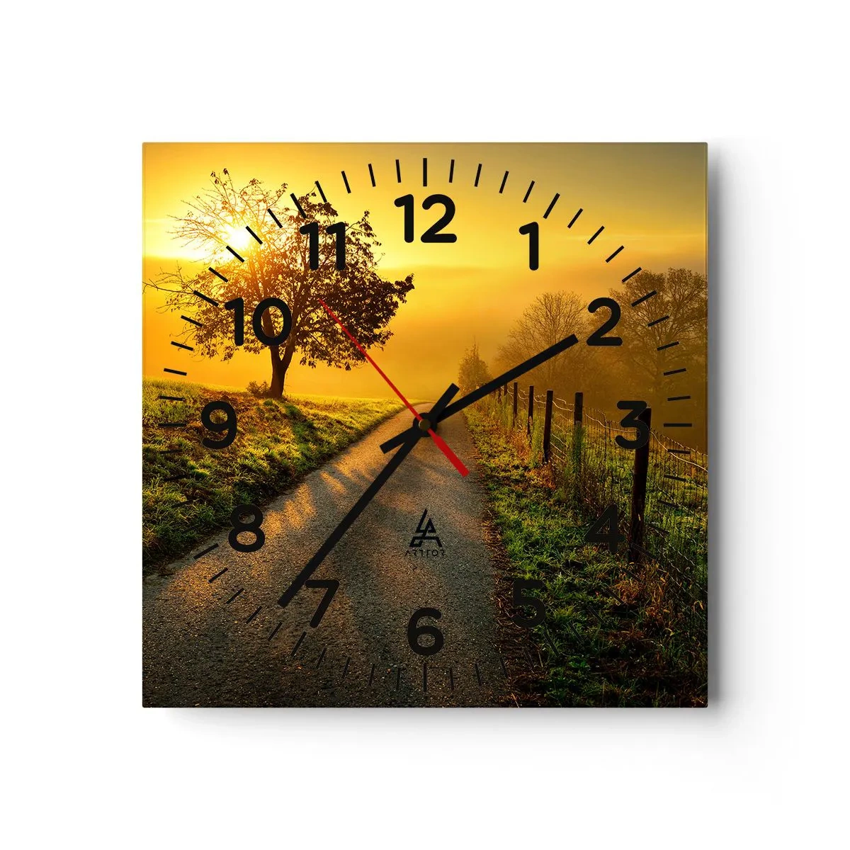 Reloj de pared - Reloj de vidrio - Tarde melosa - 30x30 cm