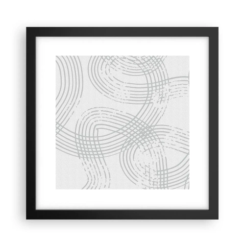 Póster en marco negro - No hay camino recto - 30x30 cm