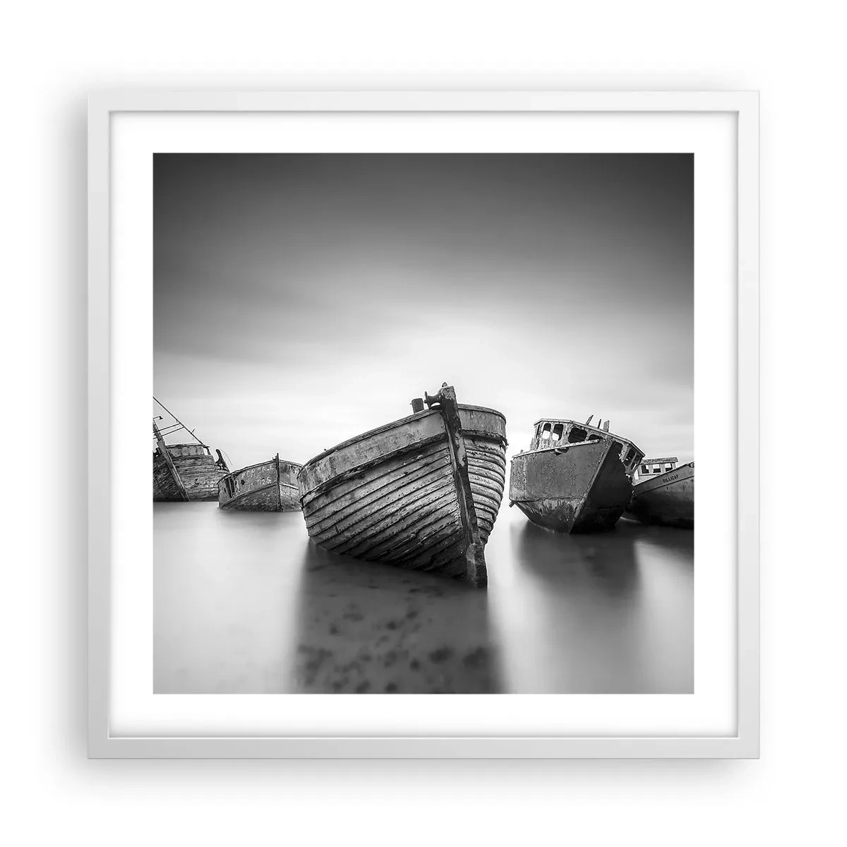 Póster en marco blanco - Ahora solo quedan los recuerdos... - 50x50 cm