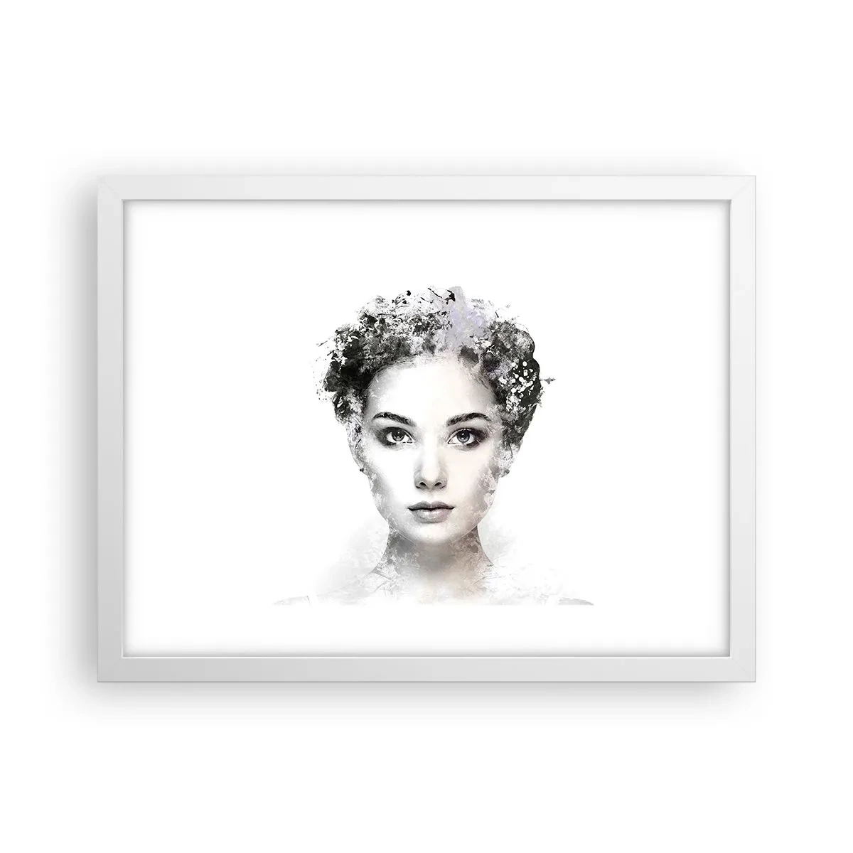 Póster en marco blanco - Un retrato extremadamente elegante - 40x30 cm