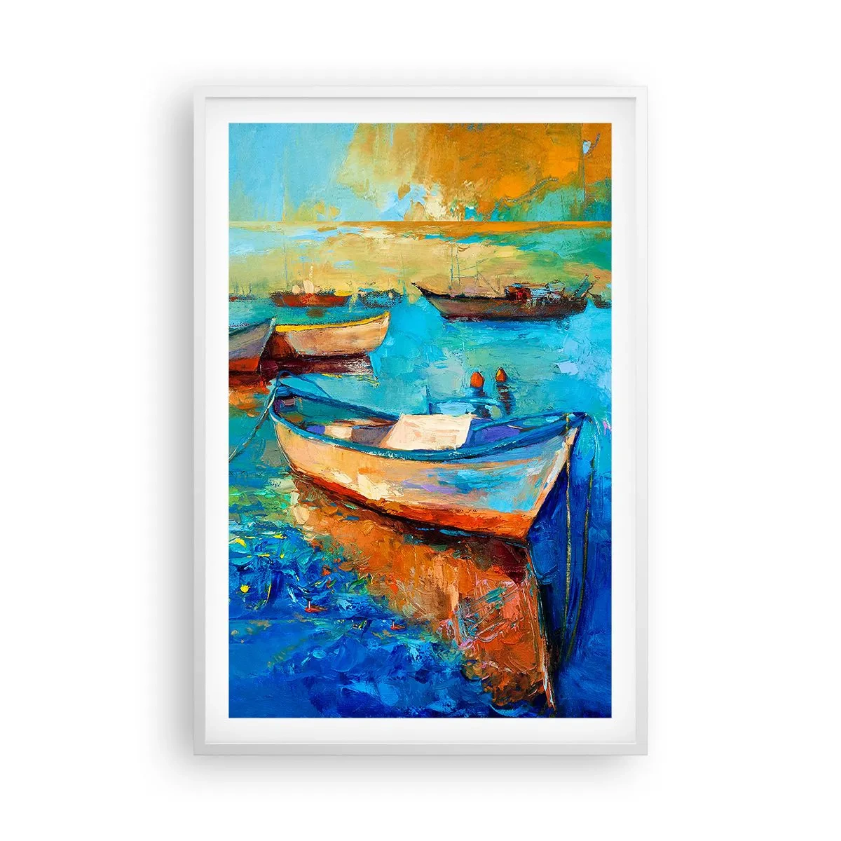 Póster en marco blanco - En la bahía sur - 61x91 cm