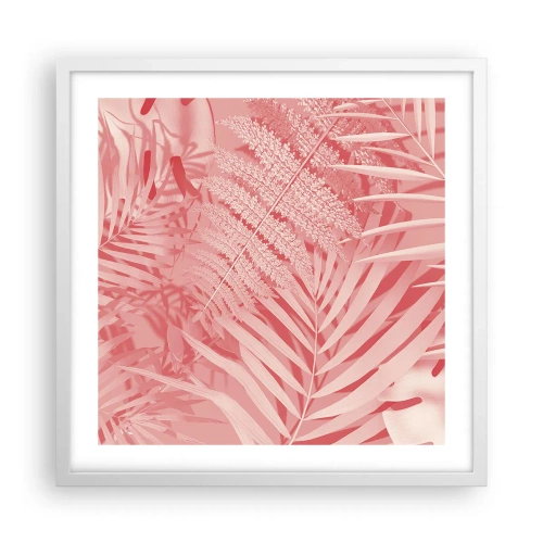 Póster en marco blanco - Concepto rosa - 50x50 cm