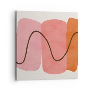 Cuadro sobre lienzo - Impresión de Imagen - Suave movimiento de formas - 70x70 cm