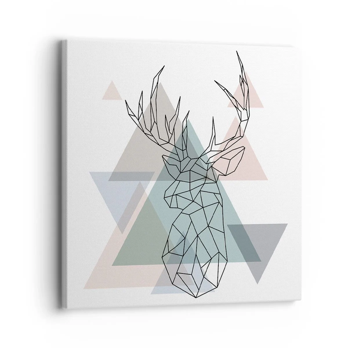 Cuadro sobre lienzo - Impresión de Imagen - En un bosque geométrico - 30x30 cm