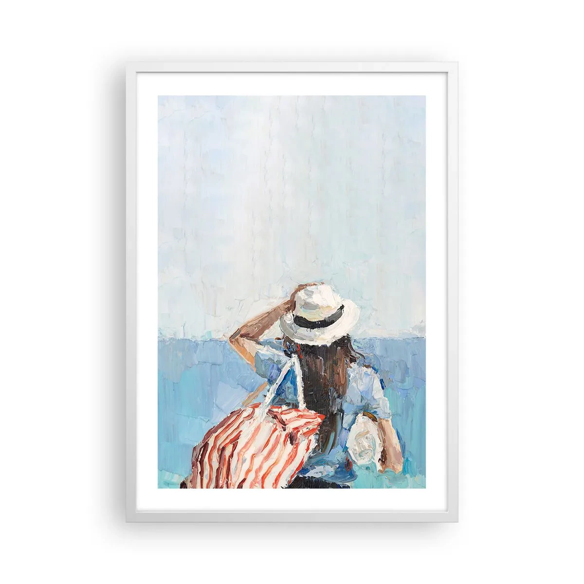 Póster en marco blanco - Bienvenida a tus vacaciones - 50x70 cm