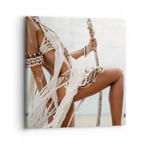 Cuadro sobre lienzo - Impresión de Imagen - Sacerdotisa del sol - 30x30 cm