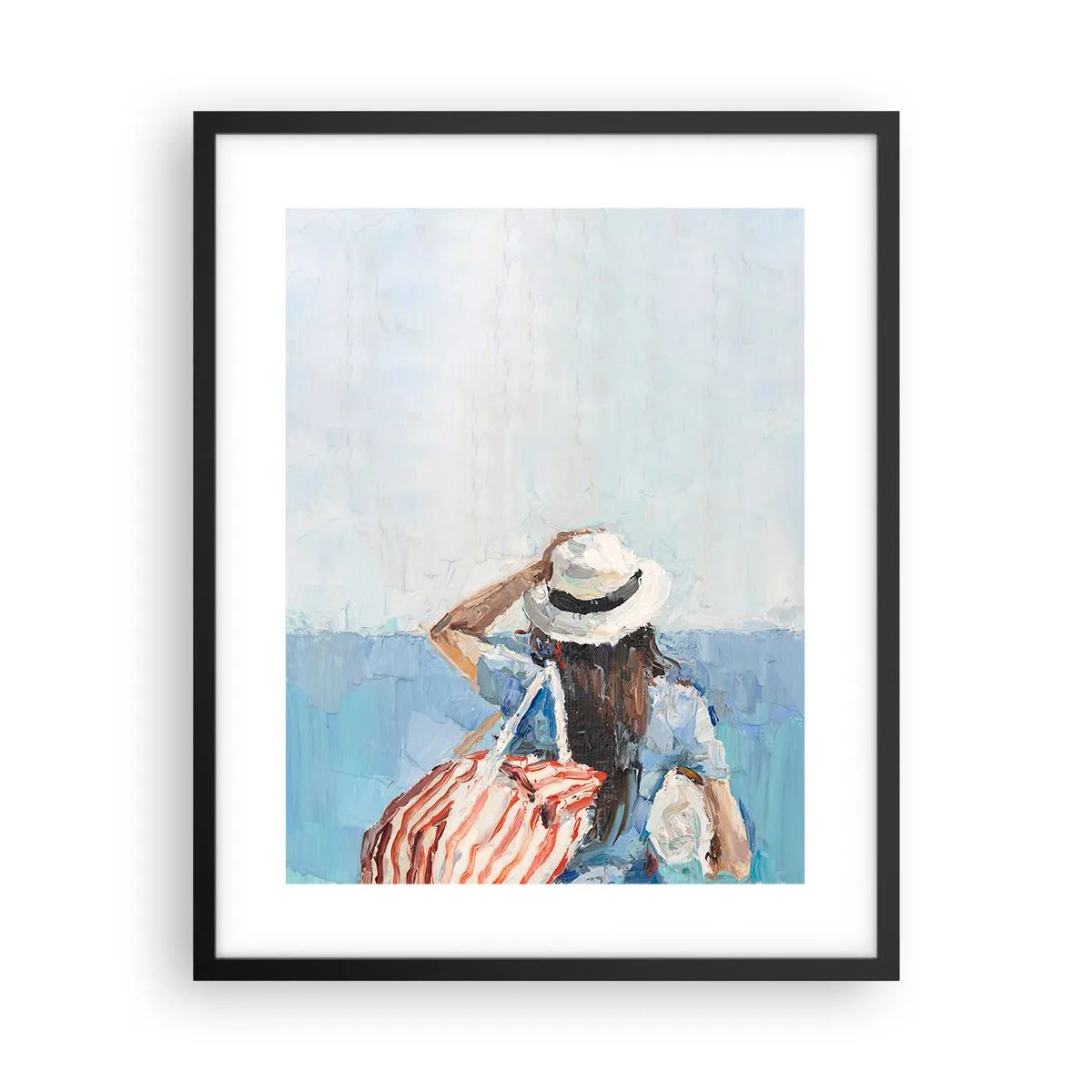 Póster en marco negro - Bienvenida a tus vacaciones - 40x50 cm