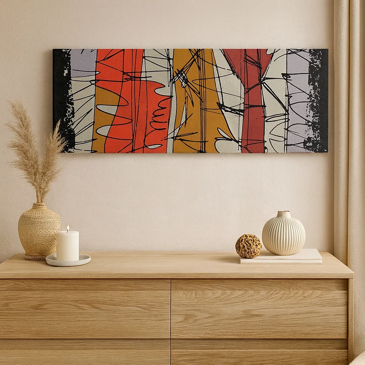 Cuadro sobre lienzo - Impresión de Imagen - Composición espontánea - 30x30 cm