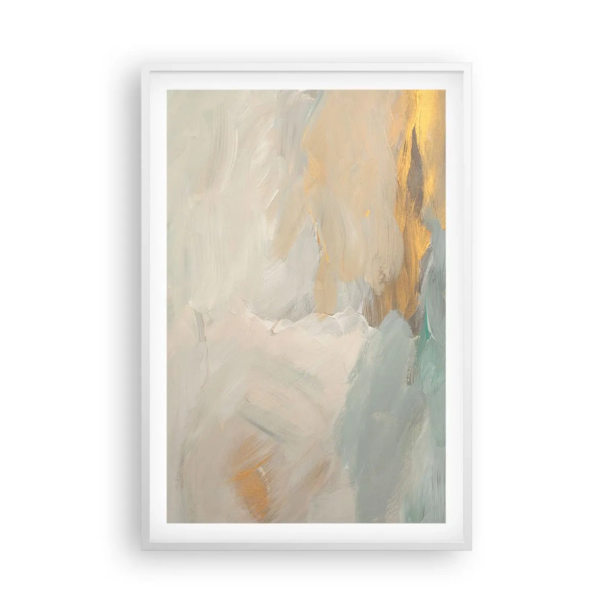 Póster en marco blanco - Abstracción - una tierra de dulzura - 61x91 cm
