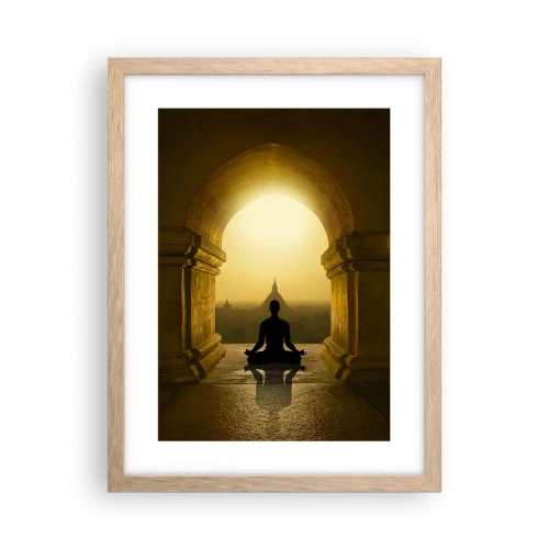 Póster en marco roble claro - Armonía total - 30x40 cm