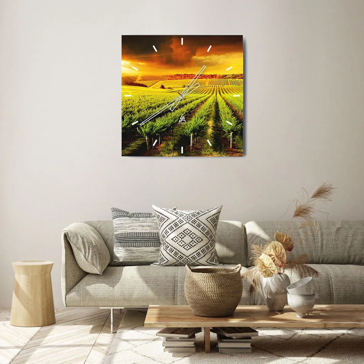 Reloj de pared - Reloj de vidrio - Bajo el sol de Australia - 30x30 cm