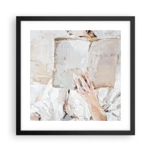Póster en marco negro - En otro mundo - 40x40 cm